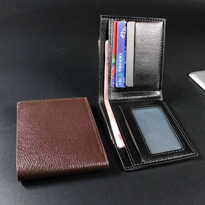 Carteras de Hombre de Piel Sintética, Estrechas y Cortas